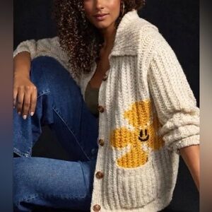 Anthropologie Pilcro Chunky Knit Button Front Sweater/ Cardigan, Size XSP